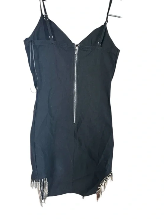 Haute Monde Black One-Piece with Rhinestone Fringe women’s dress - Picture 2 of 3